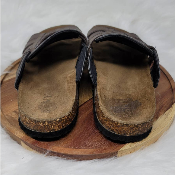 ESNY Brown Leather Strappy Sandal 8 - Picture 5 of 7